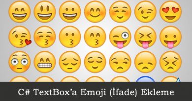 C# TextBox’a Emoji Ekleme C# TextBox’a Emoji Ekleme
