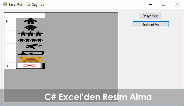 C# Excel’den Resim Alma