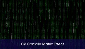 c# Console  matrix