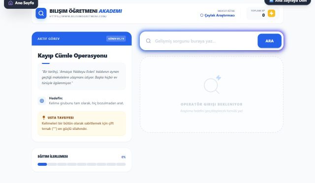 Arama motoru stratejisi eğitici oyun