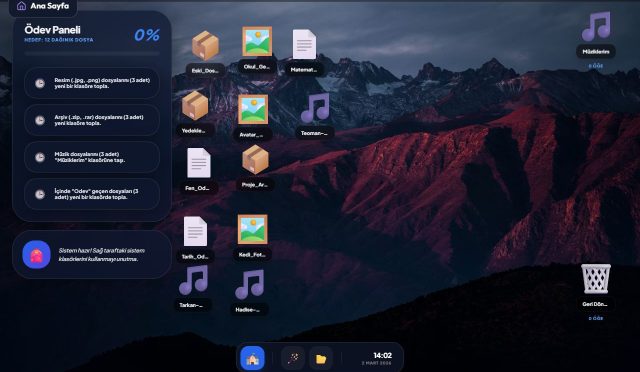Dosya uzantıları sınıflandırma eğitici oyun