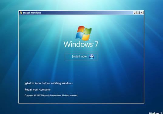Windows 7 Kurulum – Format Simulatörü