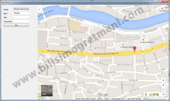 C# Örnekleri – Google Maps Kullanımı
