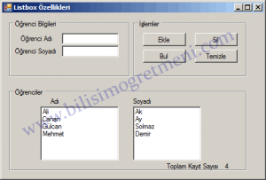 listboxuygulamasi